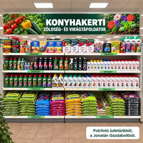 Konyhakerti zöldség- és virág tápoldatok