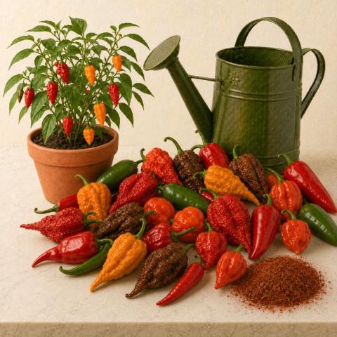 Chili paprika - cserépben