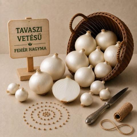 Tavaszi vetésű fehér hagyma